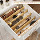 BAMEOS Drawer Divider,Expandable Bamboo Separators Adjustable Utensil Knife Fork Tool Kitchen Organizer, Clothes Fabric Drawer Organizer In Bathroom Bedroom Office, Cabinet Dresser Organizer 4-pack by CozyNest Decor