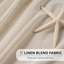 FMFUNCTEX Linen Sheer Curtains for Bedroom, Taupe Curtains 96 inches Long for Living Room, Brown Farmhouse French Flax Blend Window Draperies, Rod Pocket 2 Panels Set by CozyNest Decor