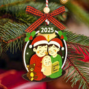 Family of 3 Christmas Ornaments 2025 - Our First Christmas As A Family of Three Ornament 2025, Unique Baby 1st Xmas Ornaments, New Parents Gifts for Mom Dad Xmas Tree Decorations by TinyTreasures Baby Boutique