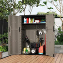 HOMSPARK 47 Cu.Ft Outdoor Storage Shed Weather Resistant, Multi Functional | Double-Wall Resin Storage Sheds & Outdoor Storage Box Waterproof for Backyard Garden Patio Lawn (Brown) by GreenHaven Gardens