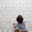 Cushmat Stylish Reversible Foam Play Mat (Large, Crystals - Gray Pink) - Soft, Waterproof, Durable Play mat for Infants, Babies, Toddler, Kids & Grownup - 6.5ft x 4.5ft by TinyTreasures Baby Boutique