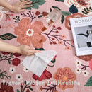 Area Rug 4x6 Rug Washable Boho Rugs Non Slip Low Pile Floral Small Carpet for Bedroom, Bedside, Kids Room, Office, Dining Room(Pink) by CozyNest Decor