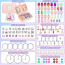 Girls Charm Bracelet Making Kit with Jewelry Box for Kids Charm Beads for Jewelry Making DIY Bracelet Craft Kit for Girls Age 8-12 Birthday Gifts Valentine Christmas by TinyTreasures Baby Boutique