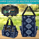 Westward Floral Gardening Tool Bag,Heavy Duty Garden Tote Bag,Portable Oxford Gardening Storage Basket Organizer Handbag with Pockets Handle,Hand Tools Gifts for Outdoor Garden Lawn Yard by GreenHaven Gardens