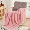 NEXHOME PRO Soft Blankets Pink, Cozy Throw Blanket for Couch, Warm Reversible Knit Blanket for Women, Fuzzy Lightweight Throws for Sofa, Bed, Picnic, Heather Hot Pink, 50 x 60 inches by TinyTreasures Baby Boutique