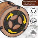 Lazy Susan Organizer 2 Tier - Turntable Spice Rack for Table Top, Wooden Rotating Lazy Susan for Cabinet Pantry Kitchen Countertop Dining Table Cupboard Bathroom Vanity Storage by CozyNest Decor