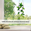Royxen Stained Glass Window Hanging Green Plants Artificial Deocr Faux Plant Suncatchers, Gift for Plant Lover by GreenHaven Gardens
