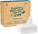 Poesie Laundry Detergent Sheets Fresh Linen Scent 160 Sheets 80 Large Loads Plastic Free Fast Dissolve Washing for All Washing Machine Traveling Dorm Life Save Space by CozyNest Decor