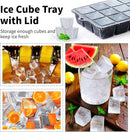 Silicone Ice Cube Tray 2 Pack, HANCELANT Ice Cube Mold, Ice Trays for Freezer with Lid for Whiskey, Baby Food, BPA Free, Easy Release by TinyTreasures Baby Boutique