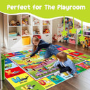 ABC Rug for Kids Room, ABC Mats for Floor Toddlers, Alphabet Play Mat Elementary Preschool Kid's Rugs wtih ABC, Numbers, Animals - (110X78.7 Inches) by TinyTreasures Baby Boutique