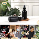 Frosted Black Glass Small Spray Bottle 2 oz 24 Packs,Fine Mist Sprayer Small Clear Bottles,Refillable Containers mini spray bottles for Cleaning Solutions and Skin Care (Frosted Black 24pcs) by GreenHaven Gardens