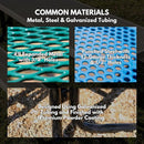Heavy-Duty Portable Outdoor Picnic Table with Umbrella Hole, Punched Steel Commercial-Grade Patio Dining Furniture Made in America (46" Round Top, Textured Copper) by GreenHaven Gardens