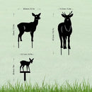 3 Pack Deer Metal Garden Decorative Stakes, Weather Proof Silhouette Statues for Yard, Patio,Outdoor Decor for Deer Lovers and Pet Owners by CozyNest Decor