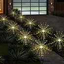 Solar Garden Firework Lights Outdoor Waterproof 6 Pack Solar Powered Art Stake Twinkle Lighting for Outside Decor, 120 LED Sparklers String Lights for Yard Pathway Patio Party Decorations (Warm White) by GreenHaven Gardens
