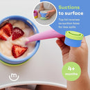 morepeas The Everything Snack Bowl - All-in-One Baby, Toddler & Kid Food Container - Travel Essential with Spill Proof Lid & Suction Base - Blueberry by TinyTreasures Baby Boutique