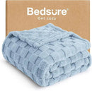 Bedsure GentleSoft Light Blue Throw Blanket for Couch - Super Soft Cozy Blankets Gifts for Women Men Girls, Cute Small Fleece Throws for Bedroom Home Decor, 50x70 Inches by CozyNest Decor