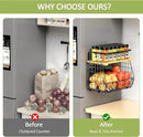 Magnetic Shelf for Fridge: Fruit Potato and Onion Storage Bin - Magnetic Spice Rack for Refrigerator & Kitchen Counter - Pantry Organizers and Storage by CozyNest Decor