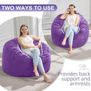 Hobestluk 3FT Bean Bag Chair Giant Bean Bag Chairs for Adults Large Bean Chairs with Removable Cover, Beanbag Chair with Filler, Adult Bean Bag Chairs for Living Room, Bedroom by CozyNest Decor