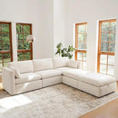 CHITA Oversized Modular Cloud Sectional Sofa, FSC Certified U Shaped Sectional Couches for Living Room, 112 inch Width, 5 Seat Modular Sofa Includes 2 Storage Ottomans, Linen by CozyNest Decor