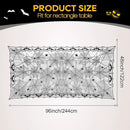 eZAKKA Halloween Table Cloth, Spider Web Table Cloth Black Tablecloth Lace Fabric Table Cloths Halloween Table Cover for Rectangle for Parties Gothic Spooky Home Decorations, 48x96 Inch by CozyNest Decor