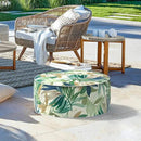 LVTXIII Inflatable Stool Ottoman Footrest with Handle, Decorative Fade-Resistant Foot Stool, Indoor or Outdoor Pouf for Home Garden and Camping Use, D21 x W 21 x H9, Lush Leaf Green by CozyNest Decor