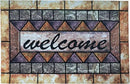 Door Mat Welcome Mat, Heavy Duty Door Mat 17.7 x 29.5 Inch Front Door Mat Rug Doormat for Outdoor Entrance Home Non-Slip Rubber Rug for Front Door, Outside, Entryway, Patio (Brown Welcome) by CozyNest Decor