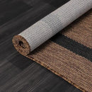 Bordered Outdoor Rug 8x10 Washable Outside Carpet for Indoor Patio Porch Waterproof Easy Cleaning Non Shedding Area Rugs Nut Brown - Black 8 x 10 by CozyNest Decor