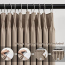 KEQIAOSUOCAI Pinch Pleated Window Curtain Panels 63 Inches Long Light Blocking Solid Ceiling Floor Pleated Curtains Hooks Track Privacy Memory Shape Drape for Living Room,Khaki,80x63, Set of 2 by TinyTreasures Baby Boutique