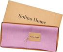 Solino Home Linen Violet Table Runner 108 Inches Long - 100% Pure Linen 14 x 108 Inch Table Runner for Dining, Halloween - Fete by CozyNest Decor