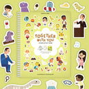 Together with You Sticker + Coloring Book (500+ Valentine's Stickers for Kids & 12 Coloring Pages) Side by Side Activity Book, Fun Road Trip Activity, Cute Craft for Boys & Girls Ages 2-4 4-8, 8-10 by TinyTreasures Baby Boutique