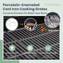 Captiva Designs 4-Burner Propane Gas BBQ Grill with Side Burner & Porcelain-Enameled Cast Iron Grates, 42,000 BTU Output Stainless Steel Grill for Outdoor Cooking Kitchen and Patio Backyard Barbecue by GreenHaven Gardens