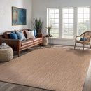 Washable Indoor Outdoor Rug 6x9 Weather Resistant Area Rugs Modern Solid Jute Rug for Porch Deck Balcony Backyard Patio Outside Carpet (6 X 9 Jute Beige) by CozyNest Decor