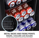 Tylza Beverage Refrigerator 15 Inch Wide, Mini Fridge Stainless Steel Under Counter Beverage Cooler, 130 Cans Beer Fridge with Built-in and Freestanding Beverage Fridge by CozyNest Decor