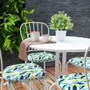 Indoor/Outdoor Chair Cushions 16x17 Inch, Patio Chair Cushions with Ties, All Weather Seat Cushions for Patio Furniture Home Garden Chair Use, Set of 4, Leaves Multi by GreenHaven Gardens