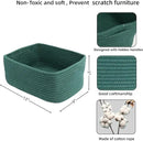 Small Woven Storage Baskets 13“X9”X5“ Decorative Rope Bins for Organizing Shelves, Closets, and Toys, Empty Gift Baskets, Cute Organizer Basket for Home and Office (dark green, Large) by CozyNest Decor