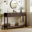 Lulive 51" Fluted Console Table for Entryway, Entryway Table with 3 Wooden Drawers, Farmhouse Behind Sofa Table for Living Room, Hallway, Couch, Foyer by CozyNest Decor