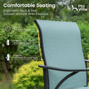PHI VILLA 5 Piece Patio Bar Height Dining Set, Outdoor High Top Patio Table and Chairs Set with 4 Outdoor Bar Stools & 41" Wood-Like Iron Bar Table with 1.57" Umbrella Hole for Garden by CozyNest Decor