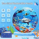 Underwater Ocean Floor Puzzle for Kids Ages 4-6, Shark Toys for Boys Girls, 70 Pieces Large Jigsaw Shark Puzzles for Kids Ages 3-8, Educational Ocean Animals Toys for Birthday Christmas by TinyTreasures Baby Boutique