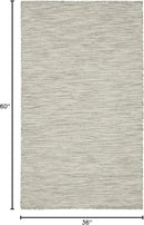 Nourison Positano Indoor/Outdoor Light Grey 3' x 5' Area Rug, Easy Cleaning, Non Shedding, Bed Room, Living Room, Dining Room, Backyard, Deck, Patio (3x5) by CozyNest Decor