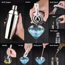 Cocktail Shaker Set Bartender Kit : 15-Piece Stainless Steel Bartender Kit with Acrylic Stand Bars Set with All Practical Bars Accessories, Bar Tools for Drink Mixing, Bar, Home, Lounge & Party by CozyNest Decor