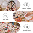 Rug Runners 2x6, Floral Washable Kitchen Rugs for Hallways Area Rugs, Non Slip Long Rug Low Pile Doormat Flower Carpet for Kitchen, Entryway Indoor, Bedroom, Bathroom, Laundry, Pink/Beige by TinyTreasures Baby Boutique