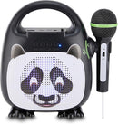 Singimals Kids Karaoke Speaker with Microphone - Unleash Your Child's Inner Superstar, Bluetooth v5.1, 12H Playtime, 5W Speaker, Multicolor LED Lighting, Bam Bam The Panda by TinyTreasures Baby Boutique