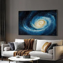 SIGNWIN 36"x60" Extra Large Framed Wall Art Spiral Galaxy Vivid Blue and Yellow Cosmic Space Illustration for Home Living Room Bedroom Decor (Frame Assembly Required) by CozyNest Decor