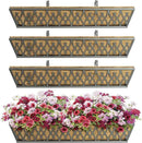 4 Pack 30 Inch Window Boxes Planters Railing Planter Box with Adjustable Brackets for Porch Fence Patio Balcony Hanging Flower Baskets with Coco Liners for Outdoor Garden Decor - Grey by GreenHaven Gardens