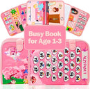 Princess Busy Book for Toddlers 1-3 | Montessori Activity Book with Various Activities For Girls & Boys | Educational Learning Sensory Board For Toddlers 1-3 | Portable busy board Travel Toy for Car by TinyTreasures Baby Boutique