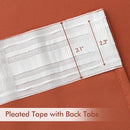 MIULEE Back Tab Burnt Orange Blackout Curtains 108 Inch Long 2 Panels Set for Living Room Bedroom Privacy, Fall Terracotta Rod Pocket/Pinch Pleated Extra Long Room Darkening Light Blocking Drapes by TinyTreasures Baby Boutique