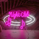 LISIGNVE Night Club Neon Sign Dimmable Switch Led Bar Sign Neon Light for Wall Decor USB Powered Music Light Up Sign for Bar Club Party Pub Music Station(16.5 * 9.8 In) by CozyNest Decor