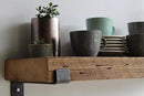 Urban Legacy Reclaimed Barn Beam Deep Shelves | Deep Shelves with Brackets Included, Set of 2 | (Natural Full Profile Bracket, 36" x 11.5" x 3") by CozyNest Decor