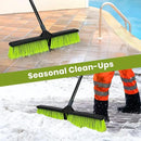 24-Inch Push Broom Outdoor with Stiff Bristle, Heavy Duty Broom Brush with 63” Long Handle for Deck Patio Driveway Garage Warehouse Shop Floor Sweeping & Scrubbing by CozyNest Decor