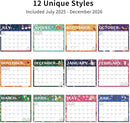 2025-2026 Magnetic Fridge Calendar 18 Monthly Magnetic Calendar for Refrigerator 2025-2026 Wall Calendar Planner Runs from July 2025 Until December 2026 Easy Organizing Markers Tearable (Festive) by TinyTreasures Baby Boutique
